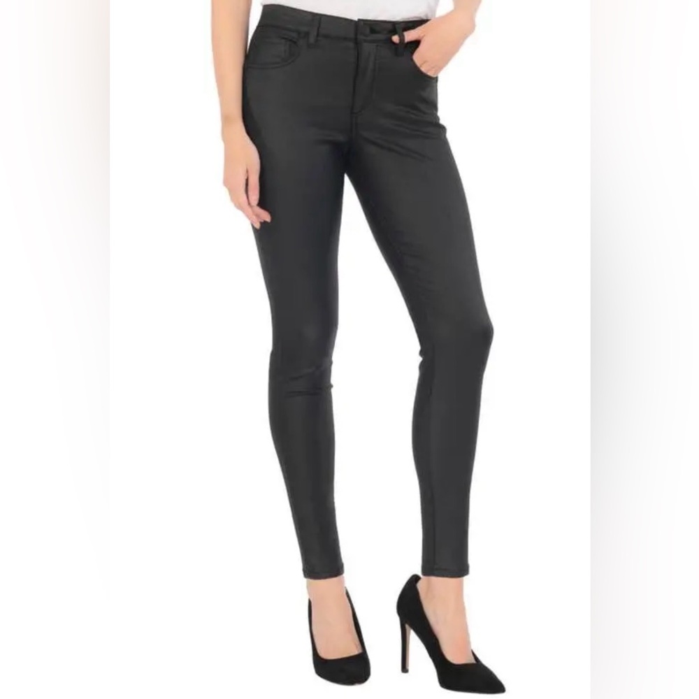 Kut from the Kloth Donna Coated High Waist Ankle Skinny Jeans sz 14
